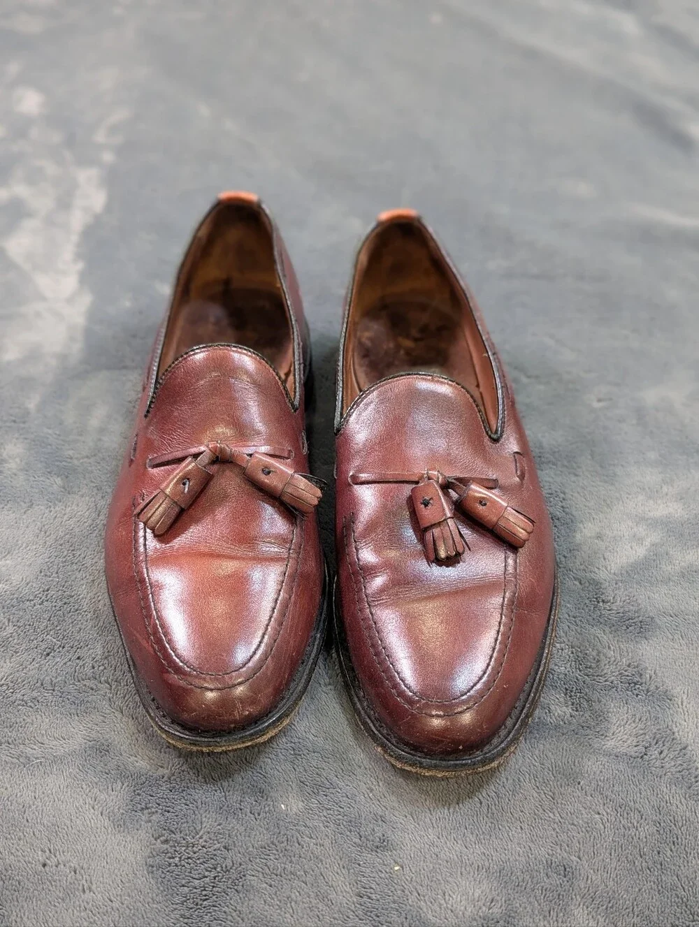 Allen Edmond Grayson Brown Leather Tassel Loafer Men's Size 9.5 Office Formal